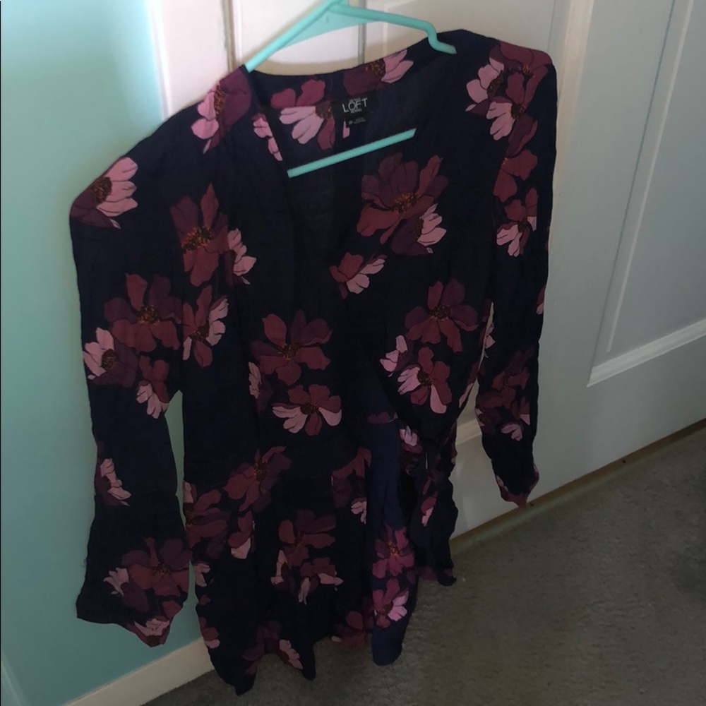 Floral long sleeve romper